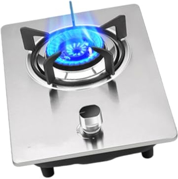 Cuisinière à gaz domestique, plaque de cuisson GPL/GN à double rotation en acier inoxydable épaissi, avec protection anti-extinction par thermocouple, adaptée(LPG)