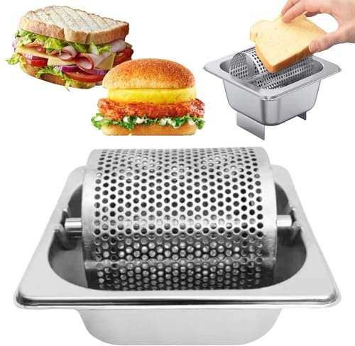 Butter Roller, Butter Wheel Burger, Stainless Steel Butter Shaker, Durable Butter Distributor, Butter Roller Tool, Butter Dispenser for Bread Toast Rolls, Holds 1000 ml Butter