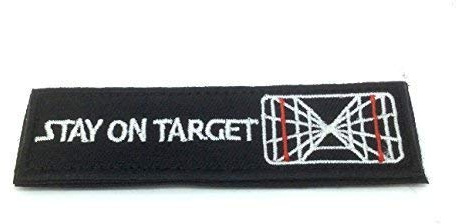 Stay On Target Cosplay Gestickte Airsoft Klettverschluss-Flecken
