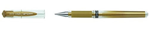 Uni-Ball Signo Broad UM153 Gel-Tintenroller, breite Spitze, 1 mm, goldfarben, 12 Stück
