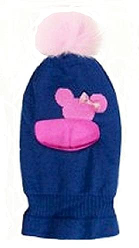 AJS Mädchen Schlupfmütze Wintermütze Ballonmütze Beanie für Mädchen 3-6 Jahre alt, 50-54 cm Kopfumfang, sehr dehnbar in 9 Farben (Blau - Jeans/Rosa ... I)