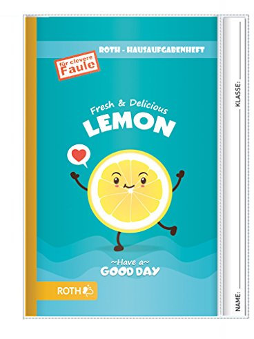 ROTH Hausaufgabenheft Teens für clevere Faule Lemon A5
