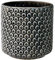 Bloomingville Blumentopf Dot Retro Übertopf Vintage Pflanztopf für Zimmerplanzen M (15,5 cm ø) Öffnung: 13 cm ø, schwarz, Keramik