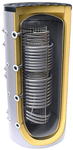 Hygienespeicher, Boiler mit Edelstahlwellrohr, 2 zusätzlichen Wärmetauscher - legionellenfreien Trinkwasseraufbereitung, Pufferspeicher, Trinkwasserspeicher 800 L Liter