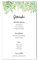 10 Menükarten Hochzeit zum Bedrucken Getränkekarten Tischdeko Hochzeit Platzkarten (Grüne Hochzeit)