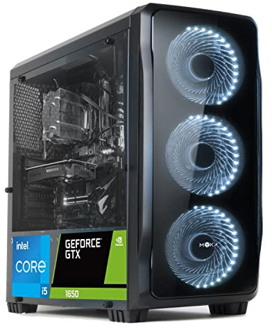 RG Digital PC DESKTOP GAMING MYKA CRISTAL DIAMOND i5-11400 Hexa-Core 11th Gen 4,4 Ghz RAM Ddr4 16gb SSD M2 Nvme 512gb WIFI USB3.0 GEFORCE GTX1650 4GB licenza Windows 11 professional Completo