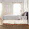 Amazon Basics Cache-sommier plissé, 152 x 203 x 41 cm, blanc cassé, uni
