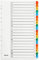 A4 File Subject Dividers A-Z Part Multi-Coloured Tabs with Reinforced Multi Punched Mylar tabs 150gsm (Pack of 10)