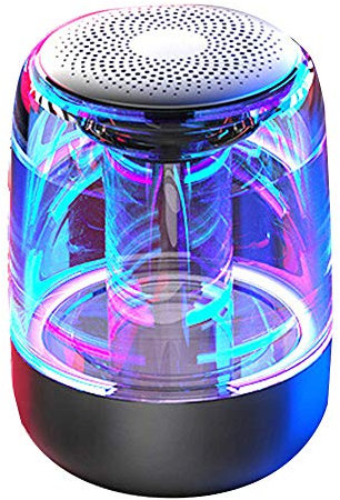 Wireless Bluetooth Speaker Subwoofer Portable Colorful Crystal Glass Bluetooth Speaker USB Charging 12 Hours Play And 10m Range, Dual Drive Provides Excellent Sound And Bass 6D Surround Bass Portable