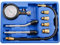 Qnkaa Professional Petrol Engine Compression Tester Kit Fuel Cylinder Pressure Gauge Tool Set for Automotive Motorcycles