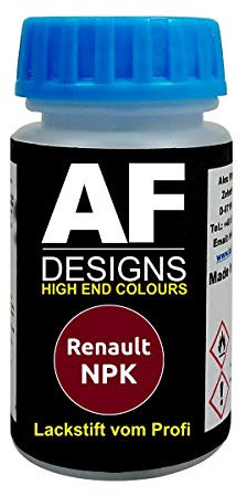 Alex Flittner Designs Lackstift für Renault NPK Rouge Intense Nacre Metallic schnelltrocknend Tupflack