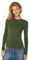 DANISH ENDURANCE Thermal Tops Womens, Merino Wool Base Layer Womens, Thermal Long Sleeve Shirt for Winter, Green, XL
