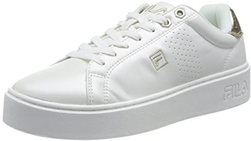FILA Damen Crosscourt Altezza F Low wmn Sneaker, White-Gold, 42 EU