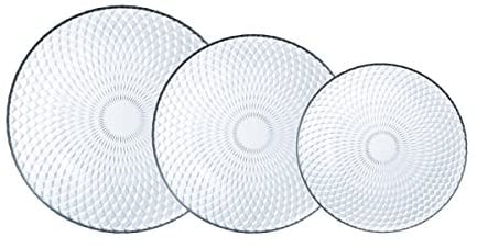 Luminarc Pampille Clear Vajilla Vidrio 18 Piezas - 6 Personas Sodo Apto Microondas Apto Frigorífico Reciclable