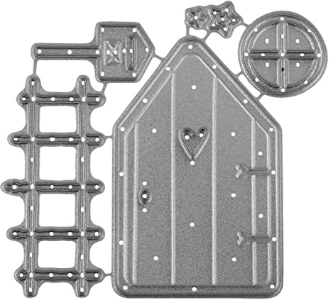 Rayher Stanzschablone Wichtelwelt, für Kartengestaltung, Scrapbooking und vieles mehr, Set 5teilig, 0,4 - 4,6 cm x 0,4 - 5,5 cm, Prägeschablonen, Stahl, 50269000