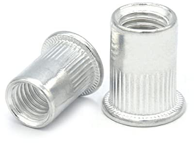 100 Stück M4 Aluminium-Flachkopf-Blindnietmutterneinsatz Rivnut Nutsert Schraube