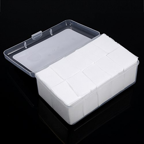 1000 STÜCKE Baumwolle Kosmetische Reinigungspads Gesichtsnagellackentferner Makeup Wipe & Box