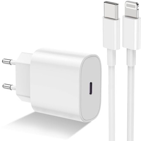 Caricatore iPhone 13 12 14 11 Apple Originale Certificato MFi, 20W Caricatore Rapido PD Power Delivery, Caricabatterie USB C Lightning Cavo 2M per iPhone Pro Max Mini XS XR SE iPad