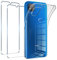 Vauki Funda para Xiaomi Redmi 10A/Redmi 9C/Redmi 9C NFC con 2 Protector de Pantalla,Carcasa Silicona Transparente Suave y Cristal Templado,Ultra Fina TPU Antigolpes Case Cover para Redmi 9C 6.53