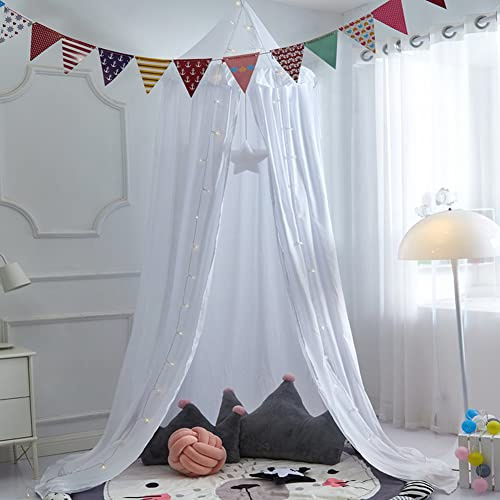 Betthimmel Babybett Kinder Babys Baldachin Betthimmel Mädchen & Junge Hängende Moskitonetz für Kinderzimmer, Schlafzimmer und Spielzimmer Dekoration,Prinzessin Prinz Spielzelte Lesezelt Farbe E