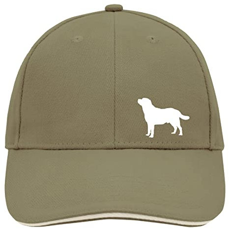 Huuraa Basecap Labrador Retriever Silhouette Geschenk Olive/Beige Labrador Retriever Accessoire