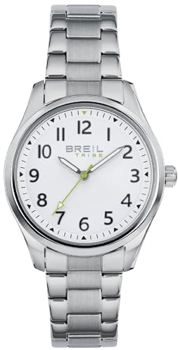 Breil Uhr Herren, Armband aus Stahl, Gehäusedurchmesser 36 cm | Sammlung BEGINNING, Uhrwerk Quartz Analog, Wasserbeständig bis 50 Meter, Schmuck als Geschenkidee Herren