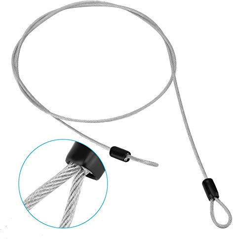 Sonew Radsport Sport Edelstahl Sicherheitsschlaufe Kabel Fahrrad Roller Schloss Verriegelung Zubehör für Fahrrad, Motorrad, Boot, Leiter, Tor, Mäher und Ausrüstung (Silber)