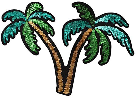 Buegelbilder Bestickte Patches 3 Stücke Cartoon Große Kaktus Blume Stickerei Stoff Patch Patch Kleidung Hosen Loch Füllung Kleidungsstück Zubehör Klebeband Kleber Zwei Kokospalmen 3 Stücke