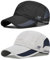 TAGVO Sports Mesh Baseball Cap Unisex, 2 Stück Schnell Trocknend Leichte Sport Cap, Verstellbar Atmungsaktiv Sonnenschutz Baseballkappen mit Schnallenverschluss Outdoor Hut für Herren Damen