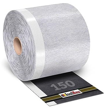 Isolbau Fensterband - Schwarz, 150 mm x 30 m Fensterdichtband für Außenbereich - Dichtband für Fenster & Tür