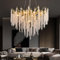 AHXIAOZN Modern Kronleuchter Kristall Leuchte,Luxus Kristall Pendelleuchte,Dimmbar Rund Kristall Hängeleuchte,für Esszimmer, Küche, Wohnzimmer, Schlafzimmer, Flur, Café,Bar（Gold，80cm）