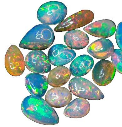 4-6MM Ethiopian Opal,15Pcs Cabochon AAA Quality Ethiopian Opal,15Pcs MIX Cabochon Ethiopian Opal Cabochon Natural welo opal multi fire opal loose Gemstone For Jewelry Making OPAL-1298