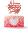 1 Stück Glitter Rot Glücklich Valentinstag Kuchen Topper Valentinstag Tortenaufleger Valentinstag Tortenaufleger Hochzeit Liebe Valentinstag Party Cake Topper Picks Party Zubehör