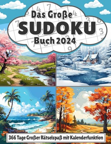 Sudoku Buch 2024: Rätselbuch & Kalender in einem I 366 große Rätsel für spannenden Rätselspaß und ausreichend Platz für wichtige Notizen & Termine I Große Schrift inkl. Lösungen