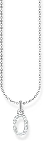 THOMAS SABO Halskette Buchstabe O 925 Sterling Silber mit Zirkonia KE2254-051-14