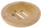 Porte-savon rond en bois naturel pour salle de bain