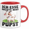 Veganer Tasse Geschenk Ich Esse Nichts Was Pupst Ziege Geburtstag Kaffee-Becher (Rot)