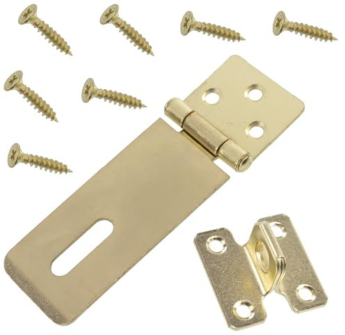 AERZETIX - C76243 - Lucchetto - serratura per porta - finestra - chiavistelli chiusure meccanismo antifurto - protezione di sicurezza - in metallo - colore oro