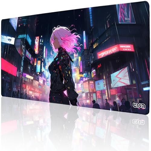 Tilt Schreibtischunterlage 100x50 cm Gaming Mauspad XXL | Rutschfester Mousepad Groß für Schreibtisch und PC Gadgets | Wasserdichter Desk Mat (Pink Future)
