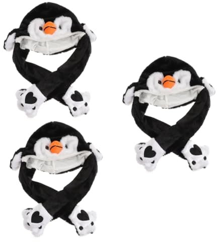 Alasum 3stücke Plüsch Tier Hut Mit Beweglichen Ohren Lustiger Hasenohren-hut Für Partys Cosplay Und Festivals Tierische Kopfbedeckung Für Erwachsene