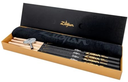 ZILDJIAN Drumstick Bundle 4 x 5A DIP + Napkin + Battery Tuner SDSP247