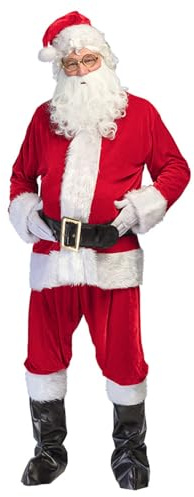 Boland - Kostüm Weihnachtsmann Professionell | 11-teiliges Faschingskostüm für Nikolaus, Weihnachten und Karneval, Größe L/XL