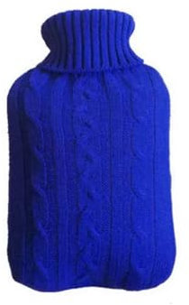 SUREK Wiederverwendbar 2L Wärmflasche, großer wassergefüllter Wärmbeutel mit Strickbezug zur Schmerzlinderung im Bett, warme Wasserflasche, Handwärmer Wärmen