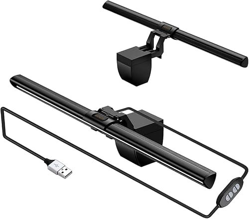 CATPOWER Computer Monitor Light Bar, LED Screen Light Bar for Workspace, Dimmable Monitor Lamp, Touch Control Monitor Lamp for Desk/Office/Home/Game, for Eye Caring