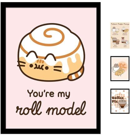 Pyramid International Pusheen (You're My Role Model) Collectors Print 30cm x 40cm Framed - A Stunning Artwork to Enhance Your Collection or Living Space, One Size