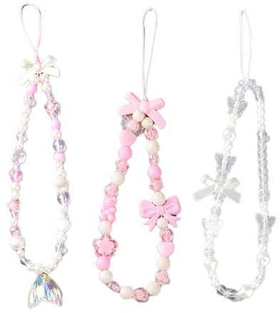 3 Piezas Colgante para movil,Cadena de teléfono antipérdida,Lanyard teléfono,Decoración de cuerda