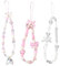 3 Piezas Colgante para movil,Cadena de teléfono antipérdida,Lanyard teléfono,Decoración de cuerda