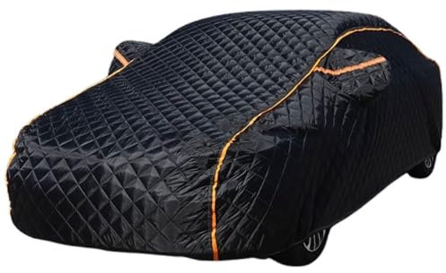 KUANDEDIAN Hagelschutz Auto Abdeckplane für Benz S-Class W222 2014-2020, Vollgarage Abdeckung Oxford Autoabdeckung Wetterfeste UV Schutz Autoplane Wasserdicht,G/Black-orange