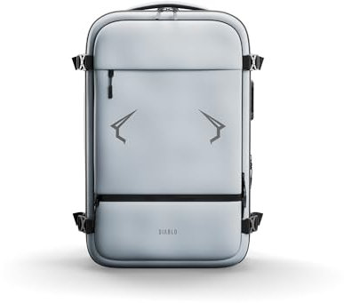 Diablo Chairs Rucksack Air Vacuum Wasserdichter Reiserucksack mit Vakuumkammer Diebstahlschutz-Reißverschluss Laptopfach Erweiterbar 32x52x18 cm Grau