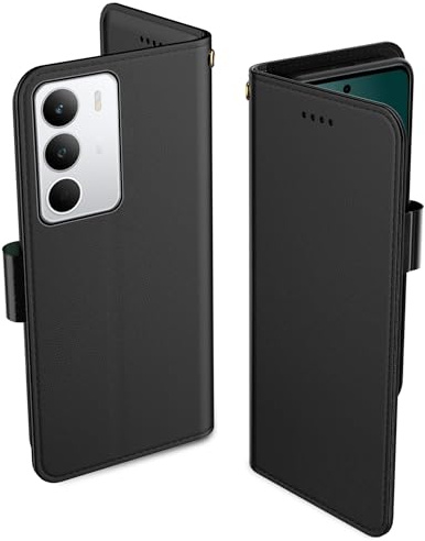 Aiziki Coque pour Realme C71, Etui Protection Housse Premium en Cuir PU, [Pochette de Portefeuille] [Fermeture Magnétique] [Etui à Rabat]- Noir